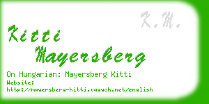 kitti mayersberg business card